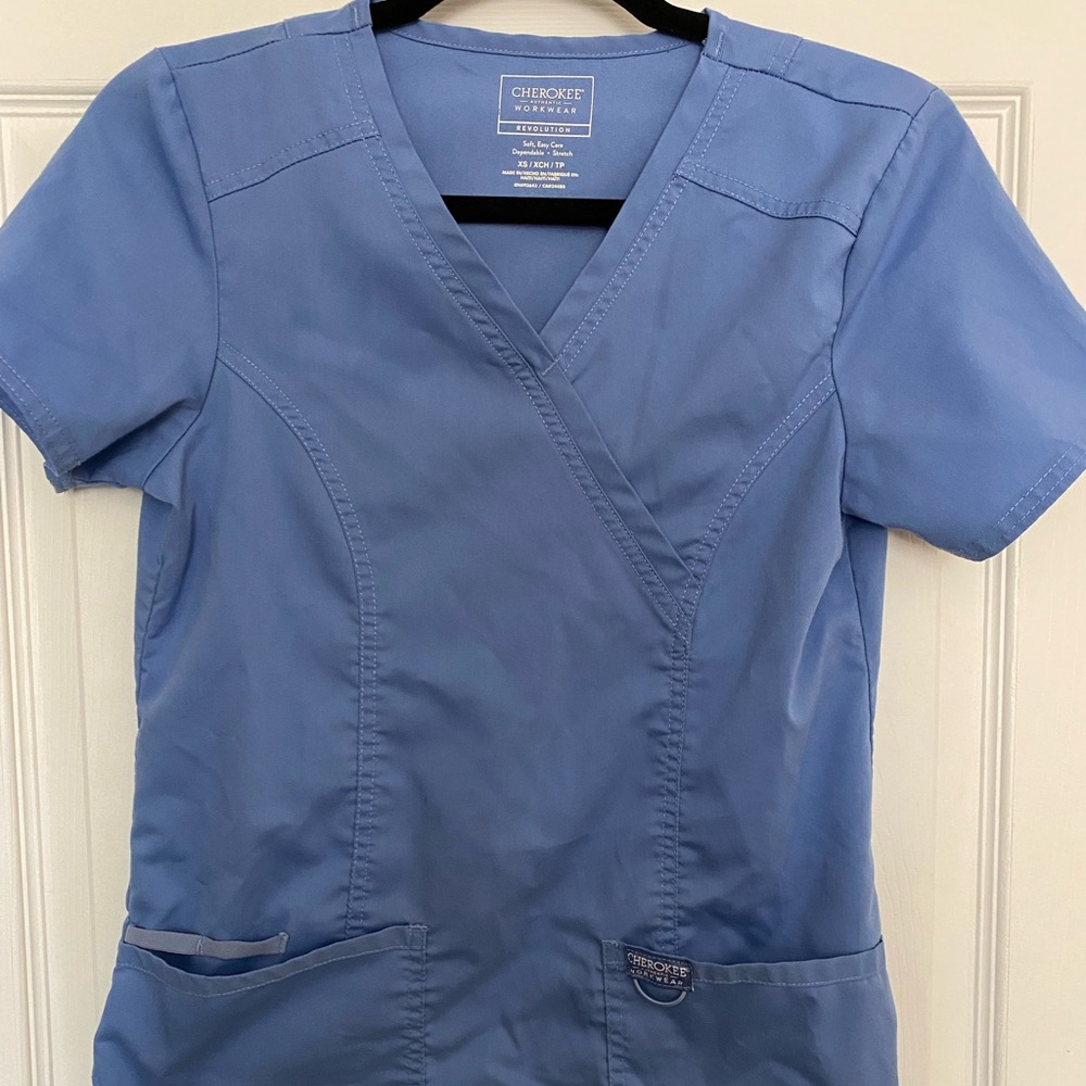 Ceil Blue Scrub Top